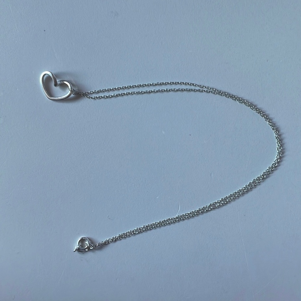 Silver Heart Charm Necklace